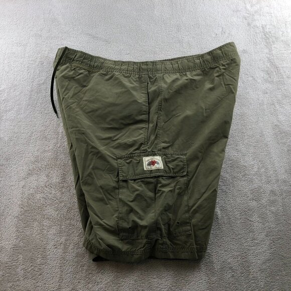 Walt Disney Word Mens Cargo Shorts Large Green Elastic Waist Drawstring Casual - Picture 11 of 13